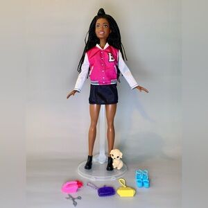 Barbie “Brooklyn” Doll with Puppy & Accessories | Pink Jacket | Mattel